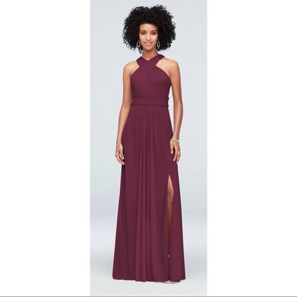 David’s Bridal Size 16 Color-Wine-Prom Wedding Dress - Picture 1 of 11